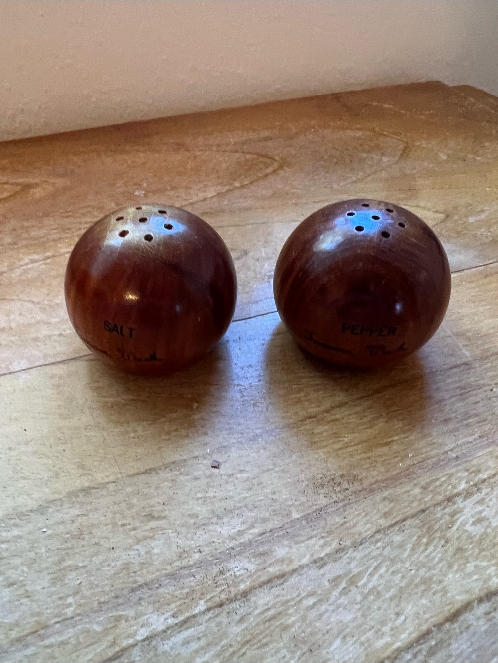 Wooden Salt and Pepper Shakers - Brown